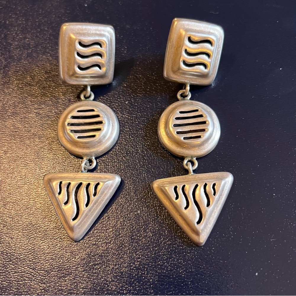 925 Silver Geometric Handmade Earrings